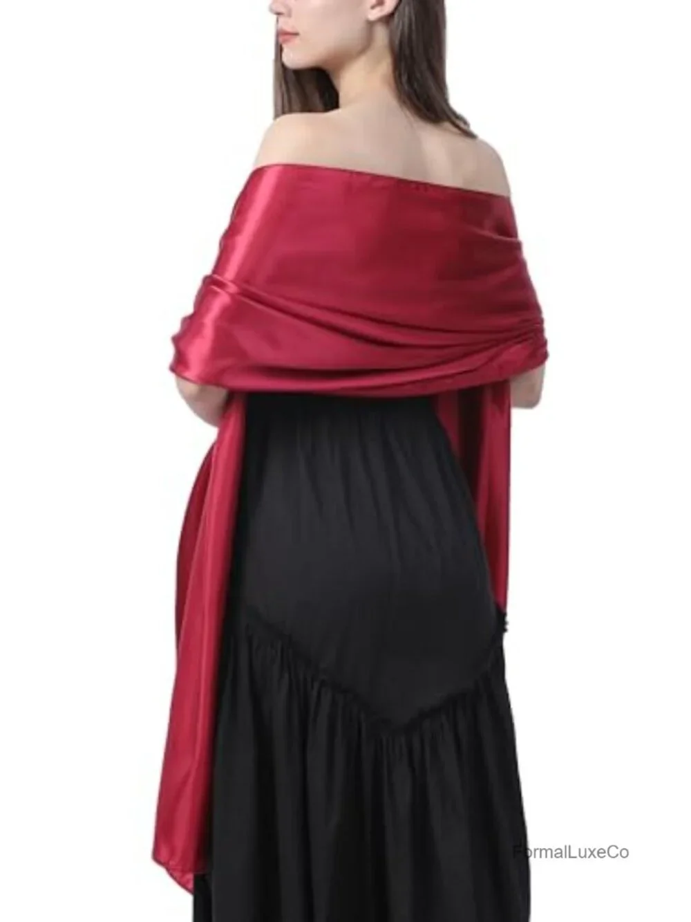 Women's Silk Feeling Satin Shawls Wraps Lightweight Head Scarves Sheer Stole
